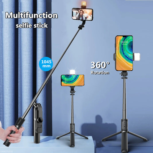Wireless Bluetooth Selfie Stick Tripod With LED Light and Remote Shutter for Smartphones [FREE SHIPPING]