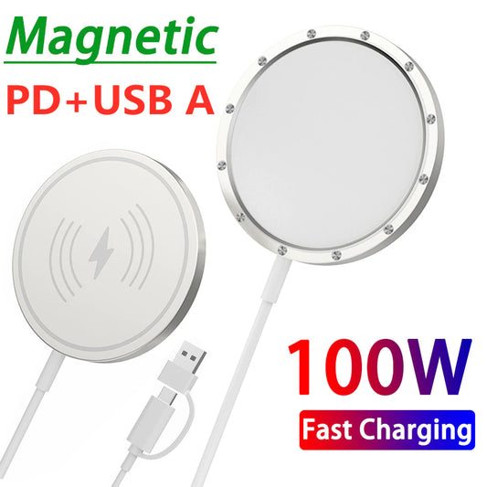 100W MagSafe Wireless PD + USB A Fast Charging Pad for All iPhone 14/13/12 Models [FREE SHIPPING]
