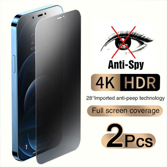 2 Anti Spy Tempered Glass Screen Protectors for iPhone 14/13/13 Pro [FREE SHIPPING]